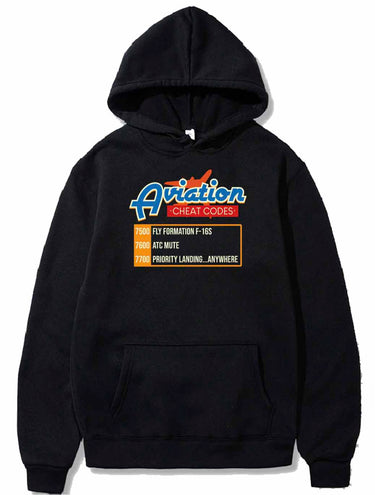 Aviation Cheat Codes Funny Airplane Pilot PULLOVER THE AV8R